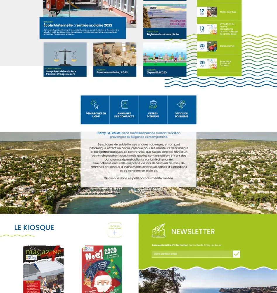 Ville de Carry-le-Rouet, projet réalisé par OVM Communication