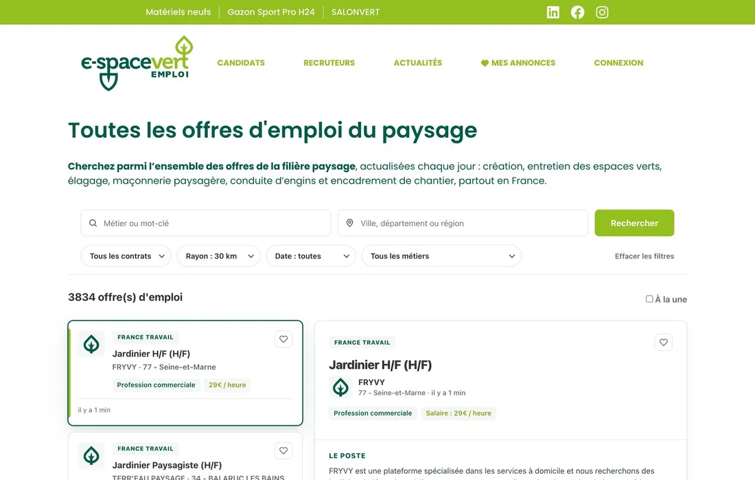 e-spacevert EMPLOI