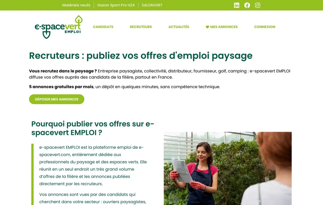 e-spacevert EMPLOI
