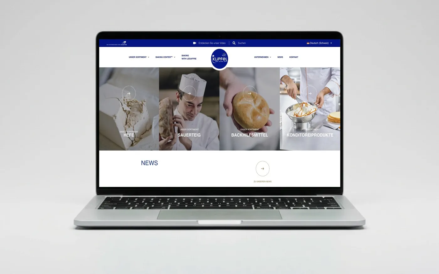 Nouveau site klipfel.ch sur ordinateur portable