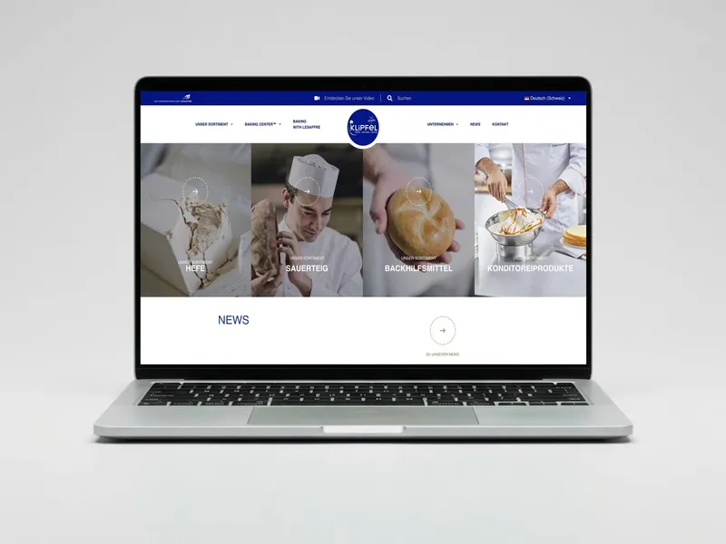Nouveau site klipfel.ch sur ordinateur portable