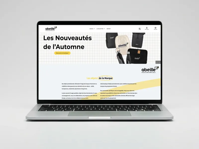 La Boutique Abeille sur ordinateur portable