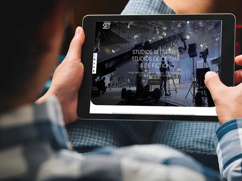 Site des Studios Sets Paris sur tablette
