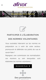 Site web responsive pour afnor